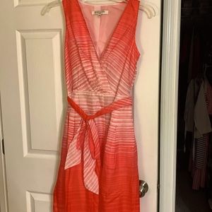 Evan-Picone orange dress